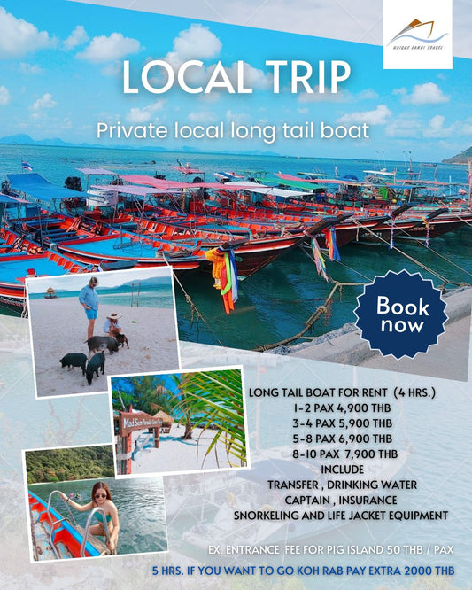 Private Local long tail boat trip (4hrs boat trip)